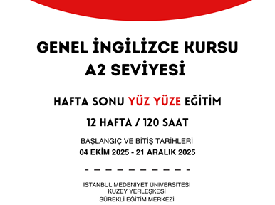 A2 Seviyesi Genel İngilizce Kursu (Yüzyüze)